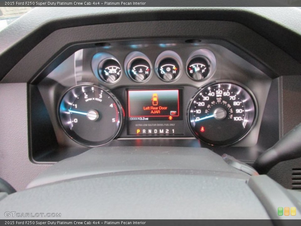 Platinum Pecan Interior Gauges for the 2015 Ford F250 Super Duty Platinum Crew Cab 4x4 #101732058