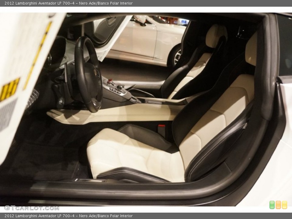 Nero Ade/Bianco Polar Interior Front Seat for the 2012 Lamborghini Aventador LP 700-4 #101732439