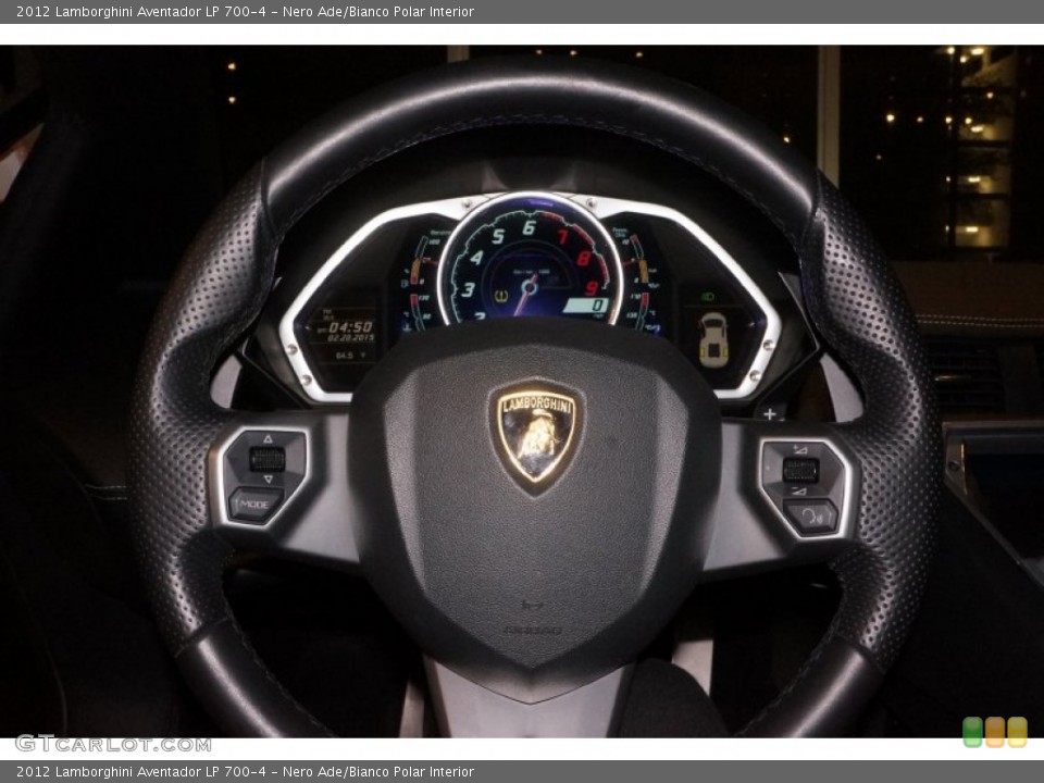 Nero Ade/Bianco Polar Interior Steering Wheel for the 2012 Lamborghini Aventador LP 700-4 #101732979