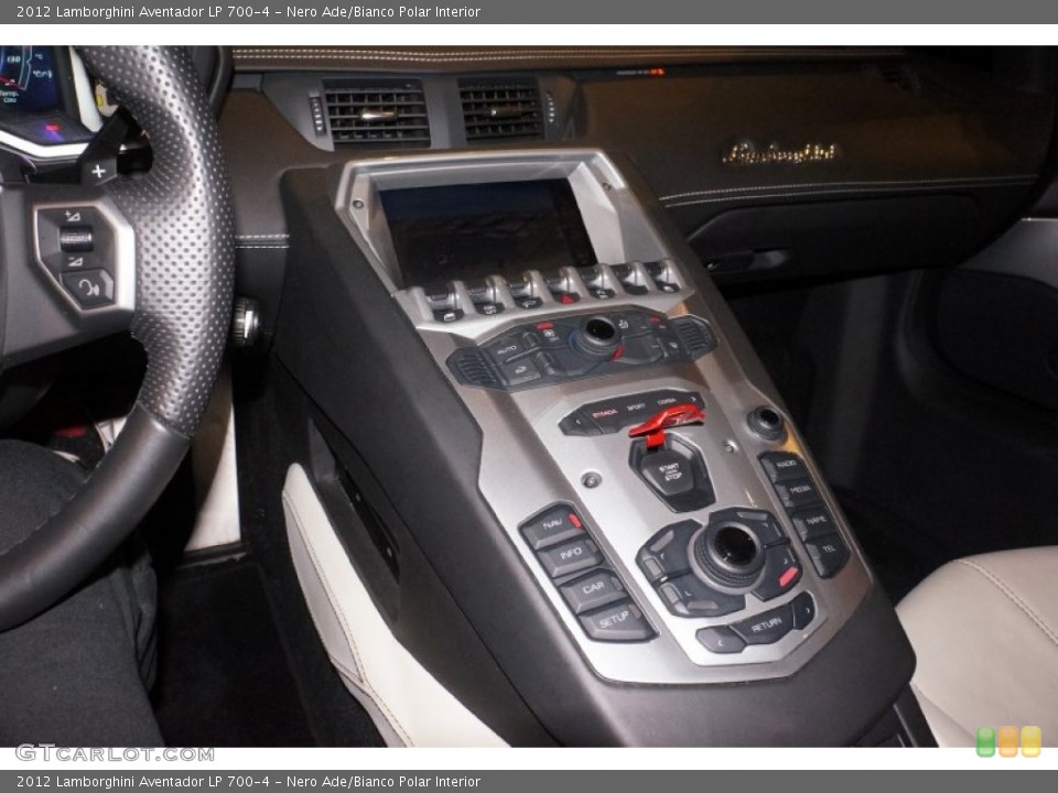 Nero Ade/Bianco Polar Interior Controls for the 2012 Lamborghini Aventador LP 700-4 #101733006