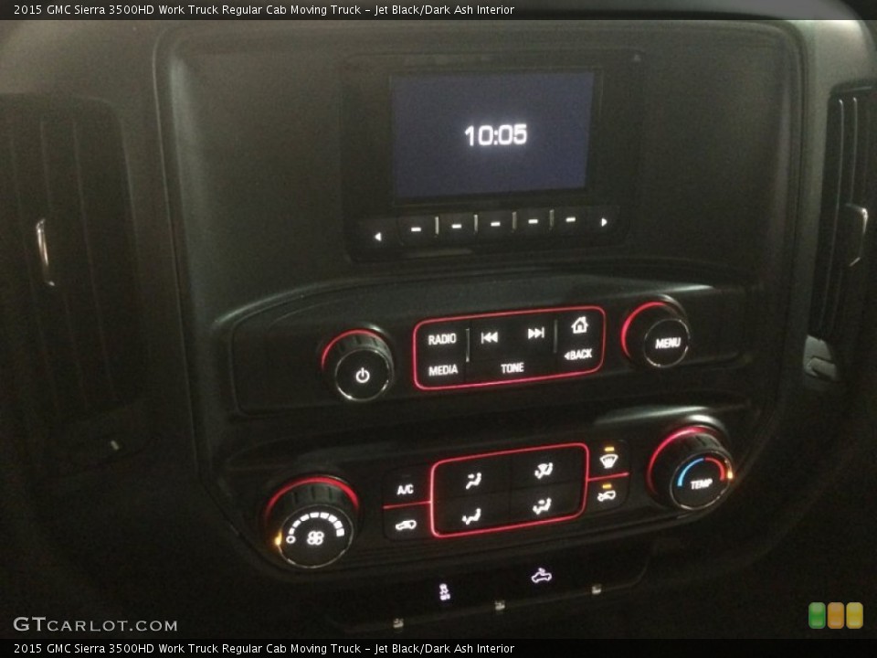 Jet Black/Dark Ash Interior Controls for the 2015 GMC Sierra 3500HD Work Truck Regular Cab Moving Truck #101735400
