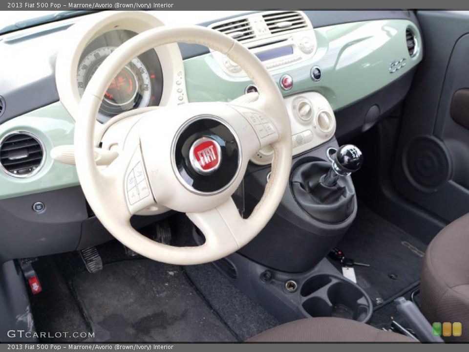 Marrone/Avorio (Brown/Ivory) Interior Dashboard for the 2013 Fiat 500 Pop #101744559