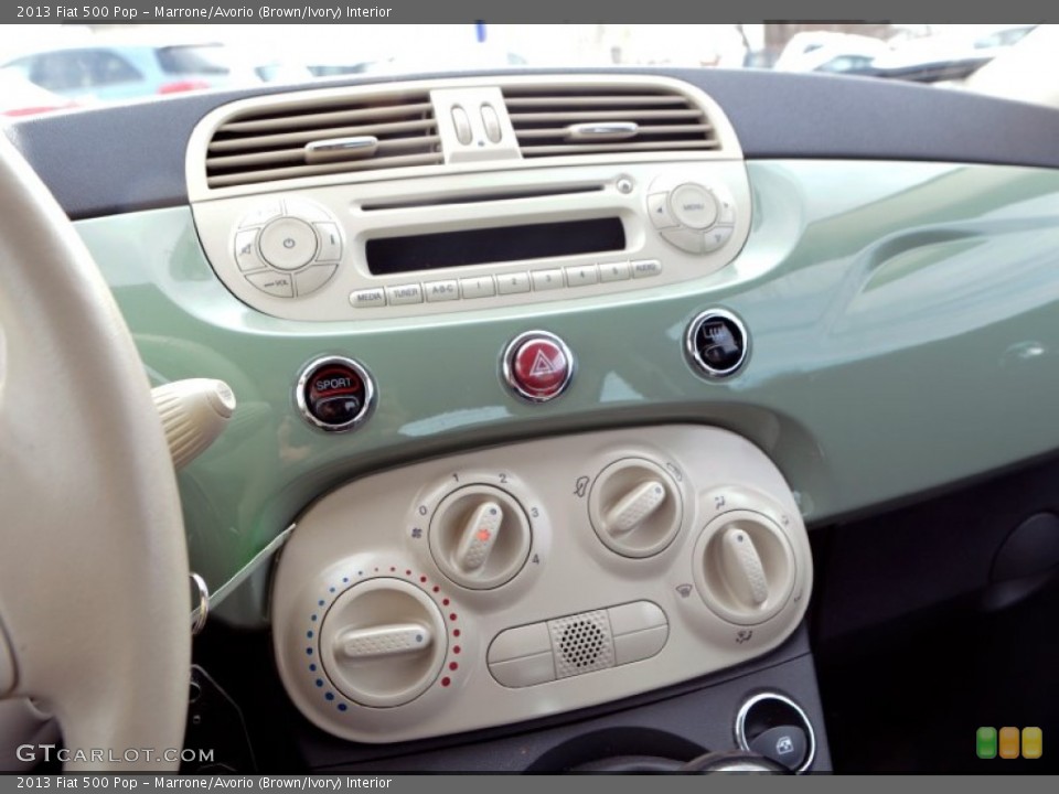 Marrone/Avorio (Brown/Ivory) Interior Controls for the 2013 Fiat 500 Pop #101744724