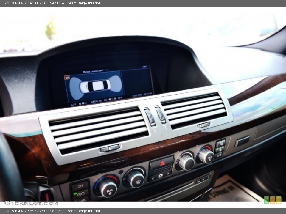 Cream Beige Interior Controls for the 2008 BMW 7 Series 750Li Sedan #101745891