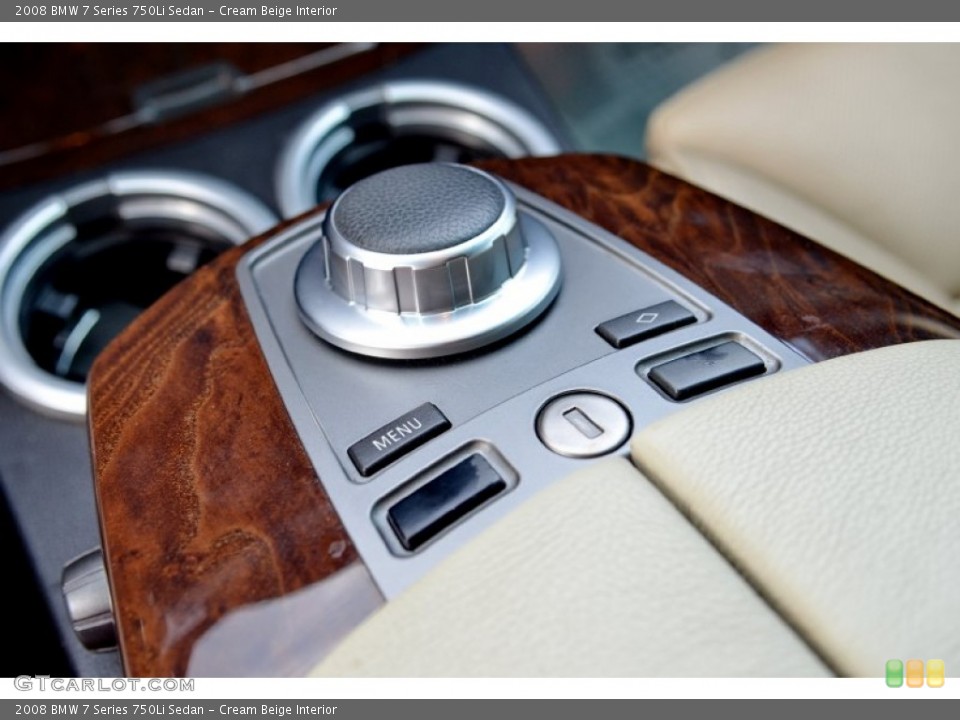 Cream Beige Interior Controls for the 2008 BMW 7 Series 750Li Sedan #101745960