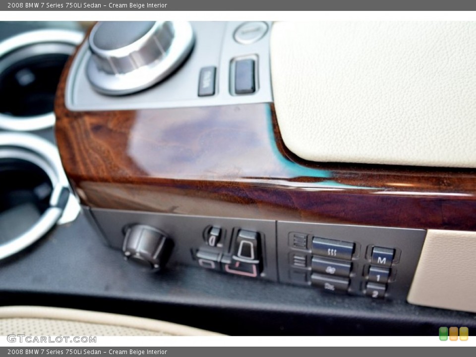 Cream Beige Interior Controls for the 2008 BMW 7 Series 750Li Sedan #101745978