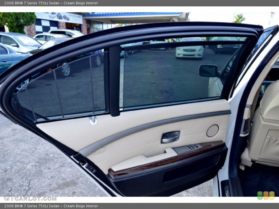 Cream Beige Interior Door Panel for the 2008 BMW 7 Series 750Li Sedan #101746380