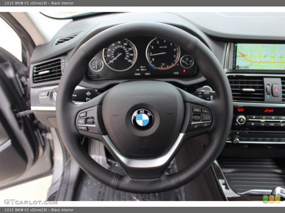 Black Interior Steering Wheel for the 2015 BMW X3 xDrive28i #101759850