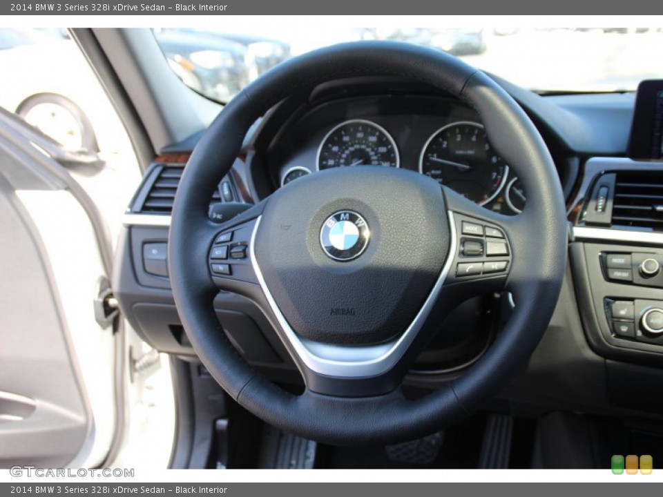 Black Interior Steering Wheel for the 2014 BMW 3 Series 328i xDrive Sedan #101767837