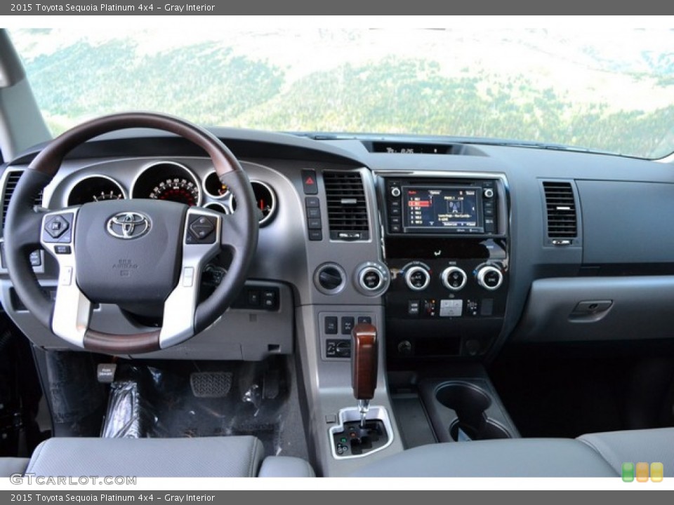 Gray Interior Dashboard for the 2015 Toyota Sequoia Platinum 4x4 #101770135