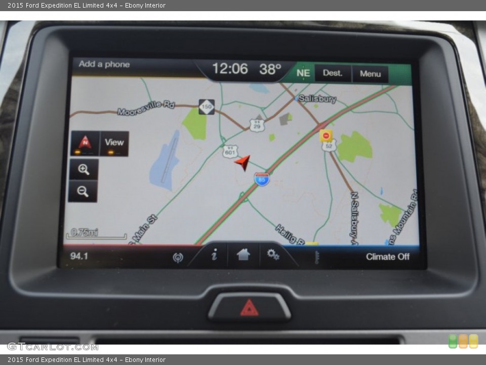 Ebony Interior Navigation for the 2015 Ford Expedition EL Limited 4x4 #101772208