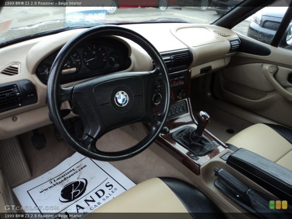 Beige Interior Prime Interior for the 1999 BMW Z3 2.8 Roadster #101772832