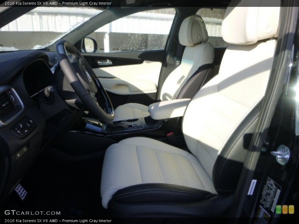 Premium Light Gray Interior Front Seat for the 2016 Kia Sorento SX V6 AWD #101779747