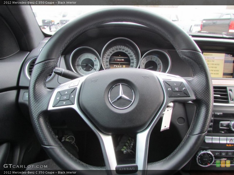 Black Interior Steering Wheel for the 2012 Mercedes-Benz C 350 Coupe #101780176