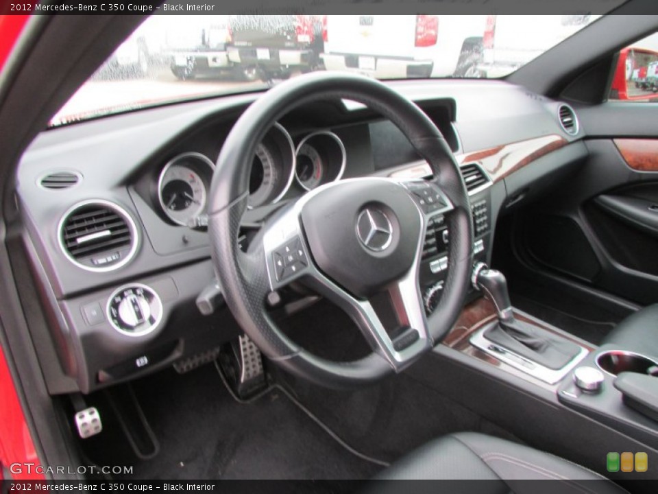 Black Interior Steering Wheel for the 2012 Mercedes-Benz C 350 Coupe #101780419