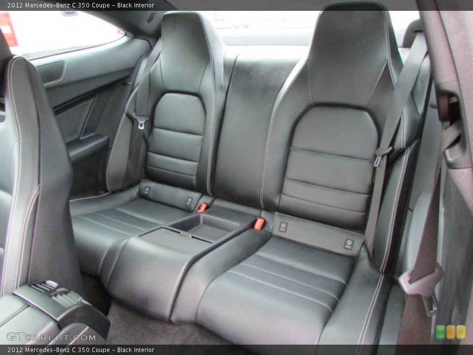 Black Interior Rear Seat for the 2012 Mercedes-Benz C 350 Coupe #101780441