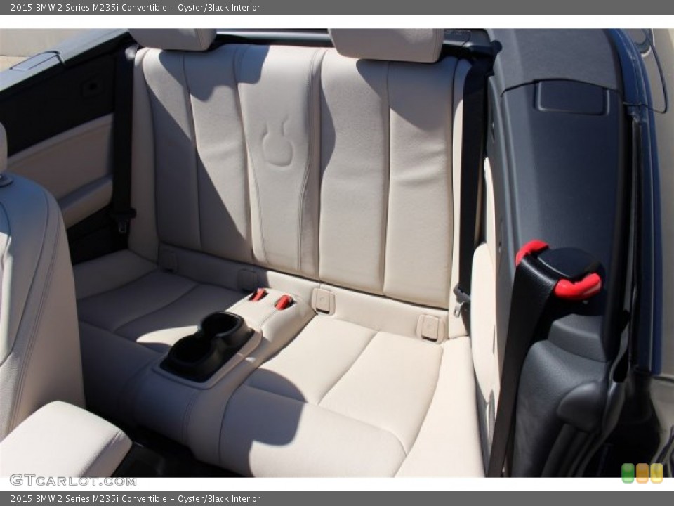 Oyster/Black Interior Rear Seat for the 2015 BMW 2 Series M235i Convertible #101791066