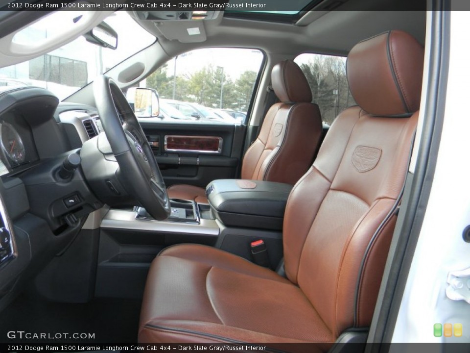 Dark Slate Gray/Russet Interior Photo for the 2012 Dodge Ram 1500 Laramie Longhorn Crew Cab 4x4 #101794792