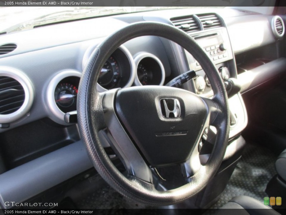 Black/Gray Interior Steering Wheel for the 2005 Honda Element EX AWD #101795710