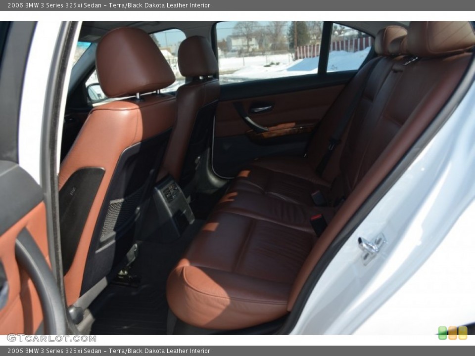 Terra/Black Dakota Leather Interior Rear Seat for the 2006 BMW 3 Series 325xi Sedan #101797186