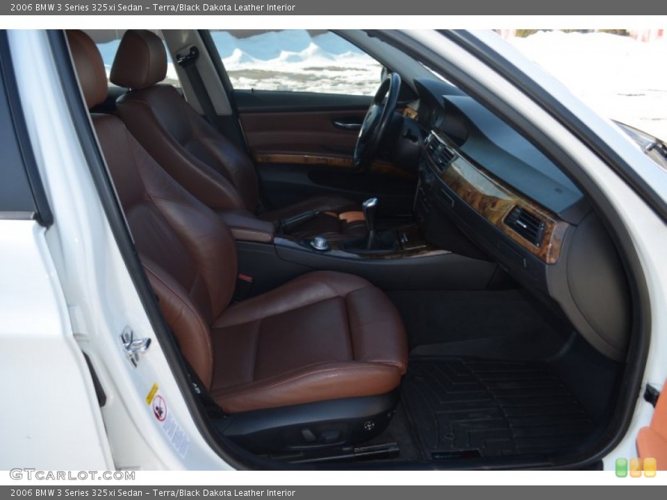 Terra/Black Dakota Leather Interior Front Seat for the 2006 BMW 3 Series 325xi Sedan #101797198