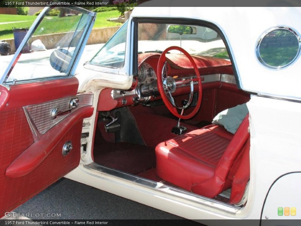 Flame Red Interior Photo for the 1957 Ford Thunderbird Convertible #101801663