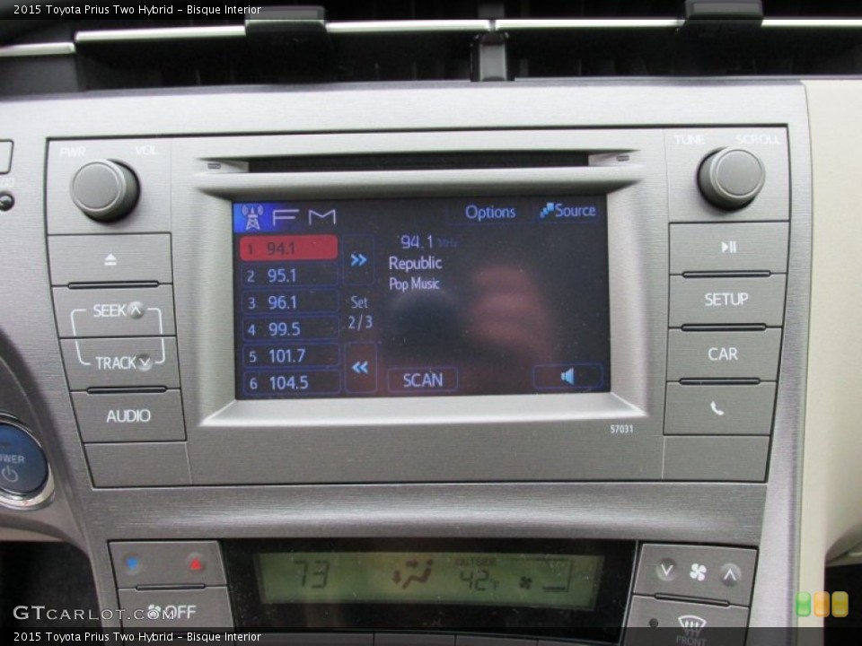 Bisque Interior Controls for the 2015 Toyota Prius Two Hybrid #101802761
