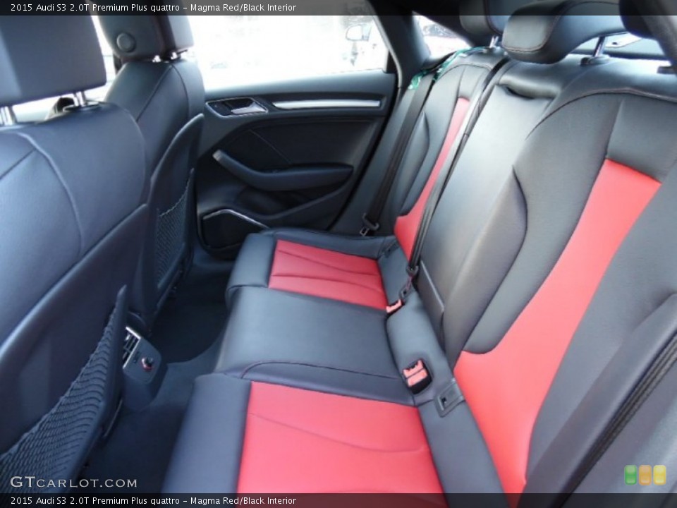 Magma Red/Black Interior Rear Seat for the 2015 Audi S3 2.0T Premium Plus quattro #101820560
