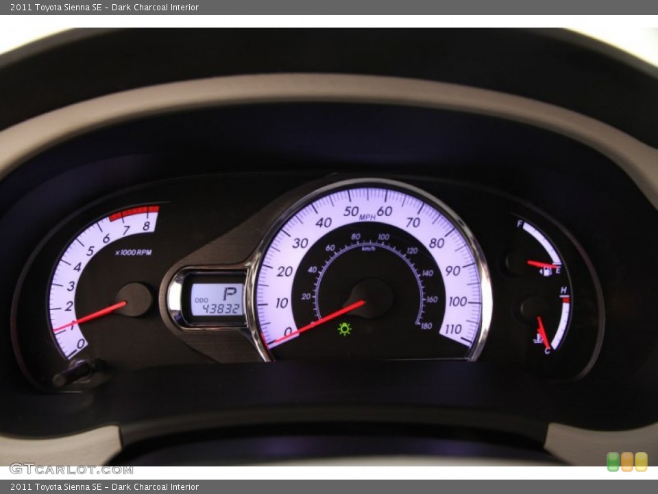 Dark Charcoal Interior Gauges for the 2011 Toyota Sienna SE #101821895