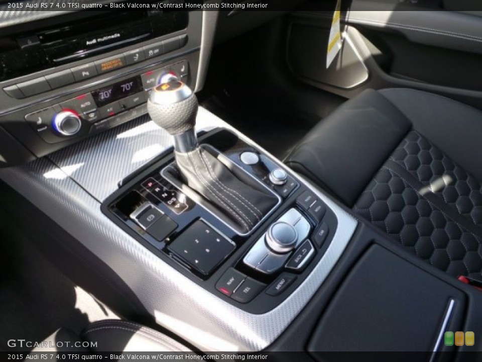 Black Valcona w/Contrast Honeycomb Stitching Interior Transmission for the 2015 Audi RS 7 4.0 TFSI quattro #101835469