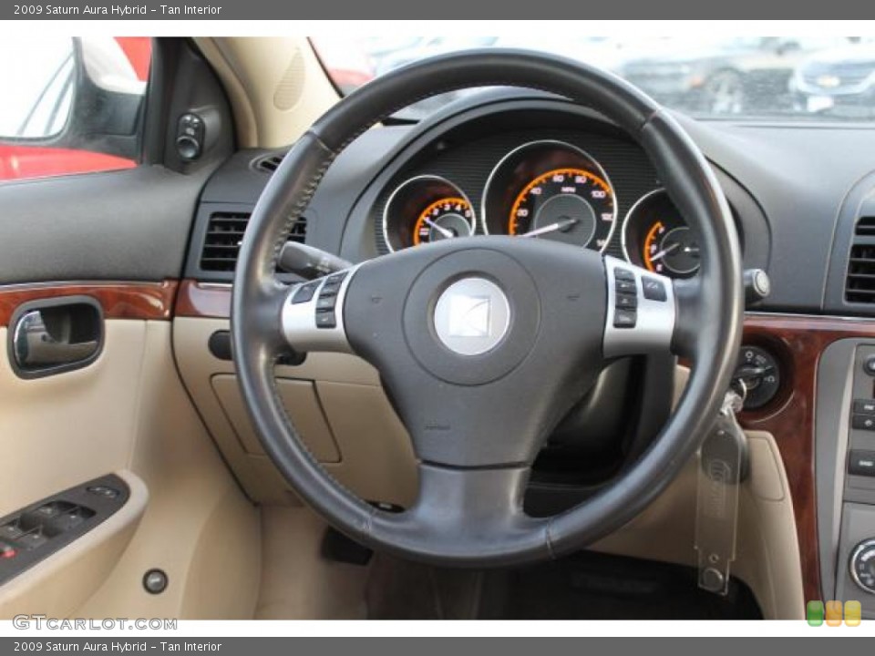 Tan Interior Steering Wheel for the 2009 Saturn Aura Hybrid #101862802