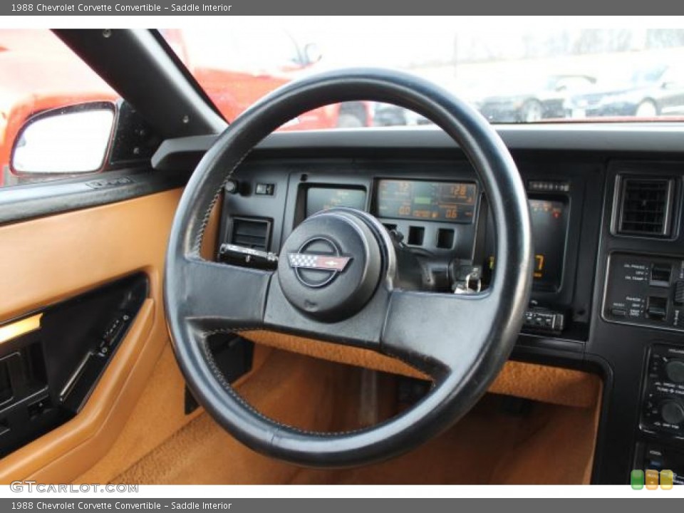 Saddle Interior Steering Wheel for the 1988 Chevrolet Corvette Convertible #101864254