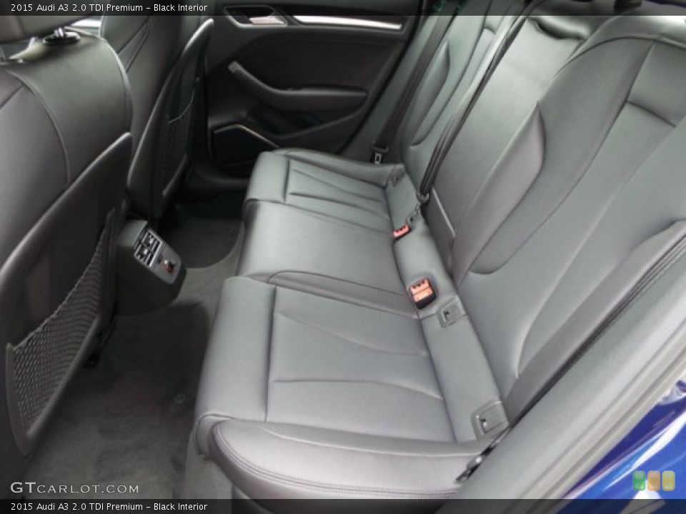 Black Interior Rear Seat for the 2015 Audi A3 2.0 TDI Premium #101872524