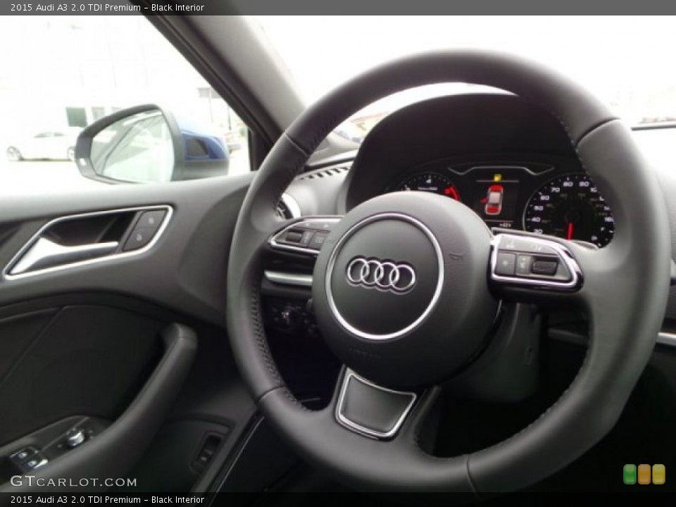 Black Interior Steering Wheel for the 2015 Audi A3 2.0 TDI Premium #101872558