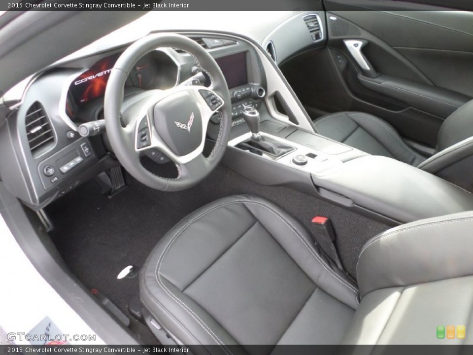 Jet Black Interior Prime Interior for the 2015 Chevrolet Corvette Stingray Convertible #101892615