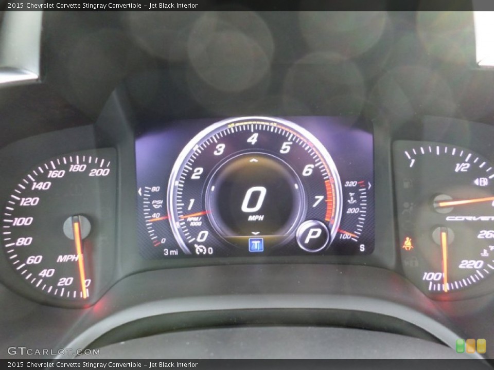 Jet Black Interior Gauges for the 2015 Chevrolet Corvette Stingray Convertible #101892852