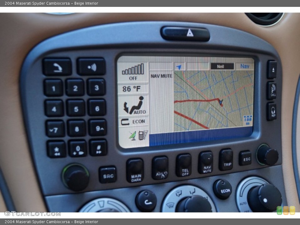 Beige Interior Navigation for the 2004 Maserati Spyder Cambiocorsa #101893419