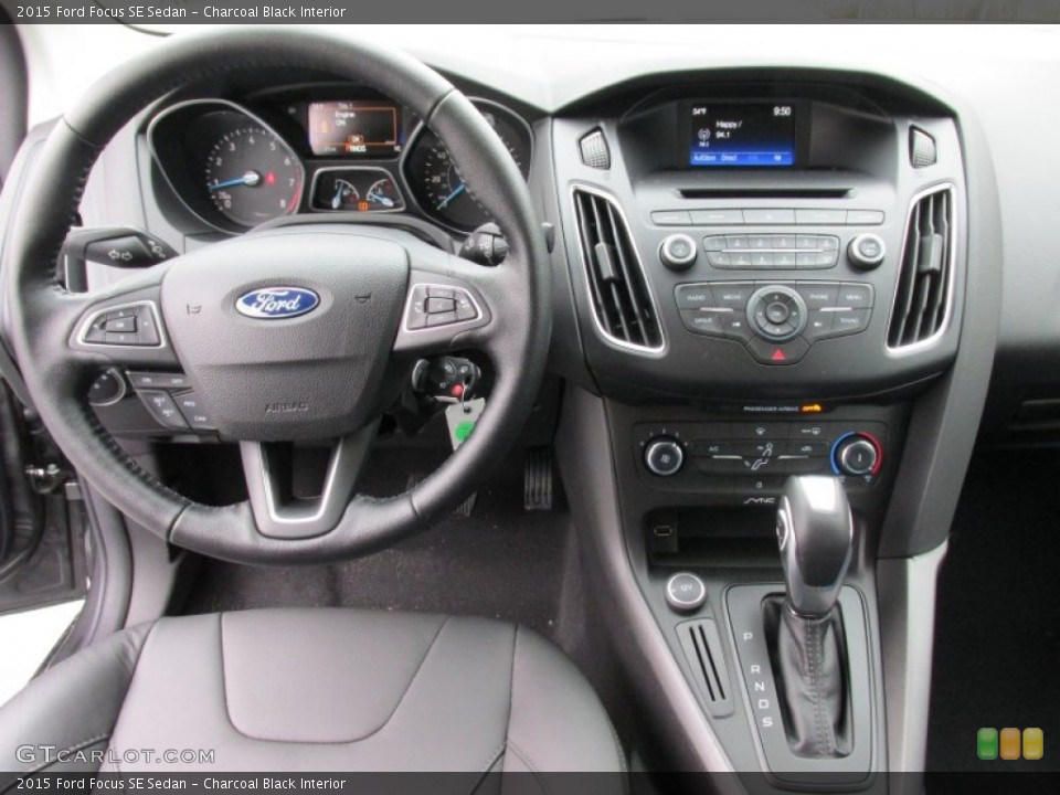 Charcoal Black Interior Dashboard for the 2015 Ford Focus SE Sedan #101905341