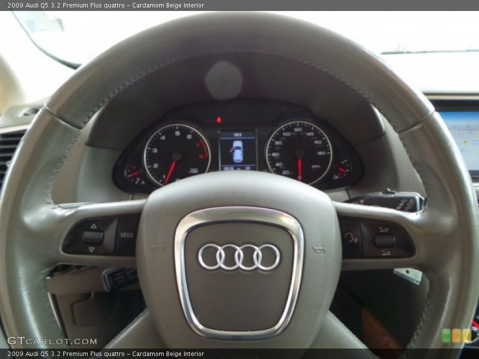Cardamom Beige Interior Steering Wheel for the 2009 Audi Q5 3.2 Premium Plus quattro #101909009