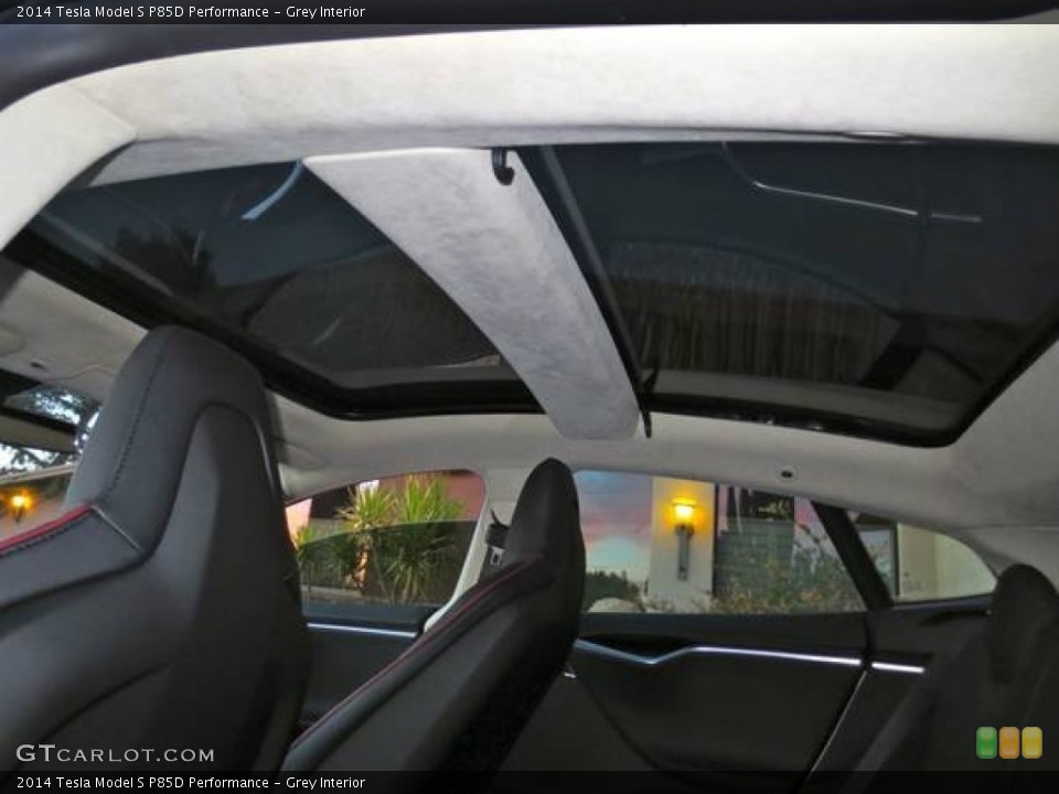 Grey Interior Sunroof for the 2014 Tesla Model S P85D Performance #101909357