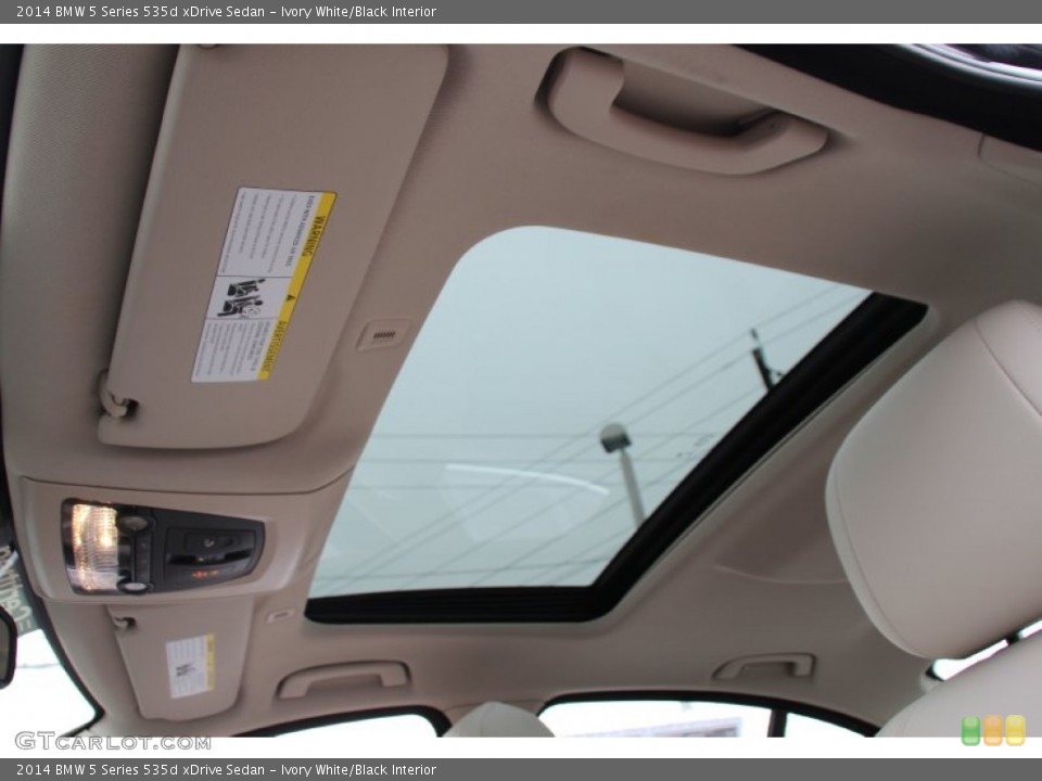 Ivory White/Black Interior Sunroof for the 2014 BMW 5 Series 535d xDrive Sedan #101909588