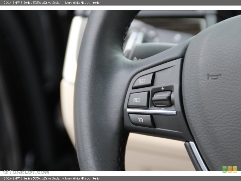 Ivory White/Black Interior Controls for the 2014 BMW 5 Series 535d xDrive Sedan #101909699