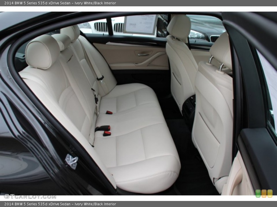 Ivory White/Black Interior Rear Seat for the 2014 BMW 5 Series 535d xDrive Sedan #101909846