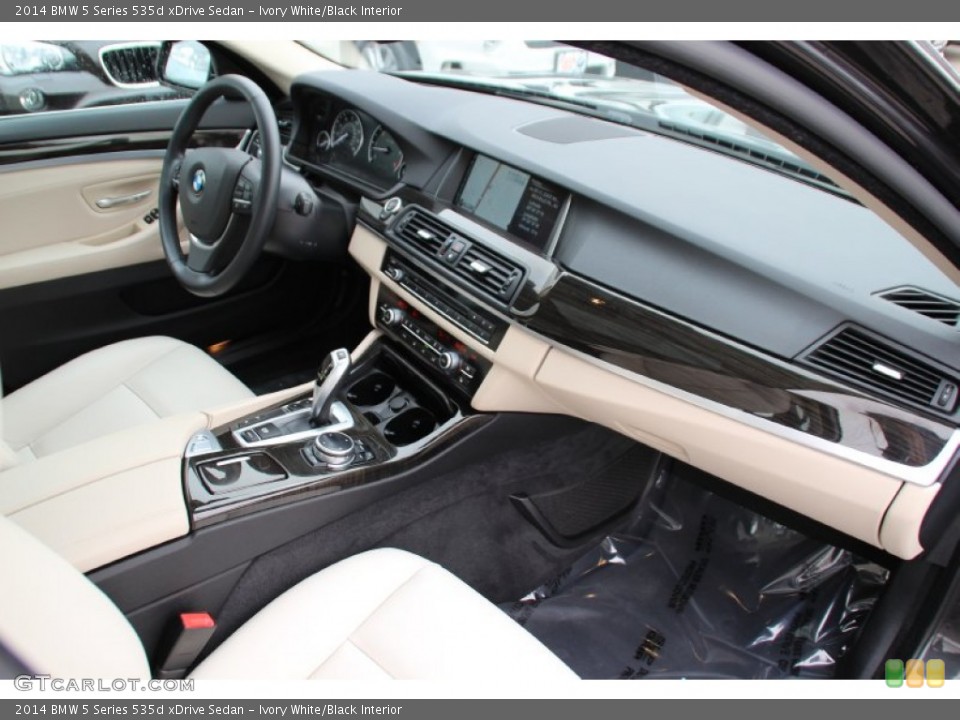 Ivory White/Black Interior Dashboard for the 2014 BMW 5 Series 535d xDrive Sedan #101909894