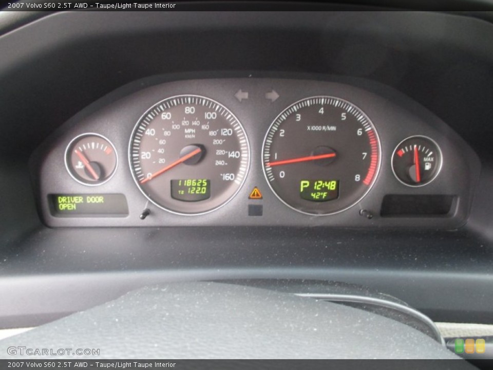 Taupe/Light Taupe Interior Gauges for the 2007 Volvo S60 2.5T AWD #101913295