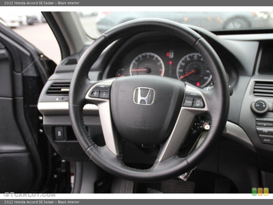 Black Interior Steering Wheel for the 2012 Honda Accord SE Sedan #101914976