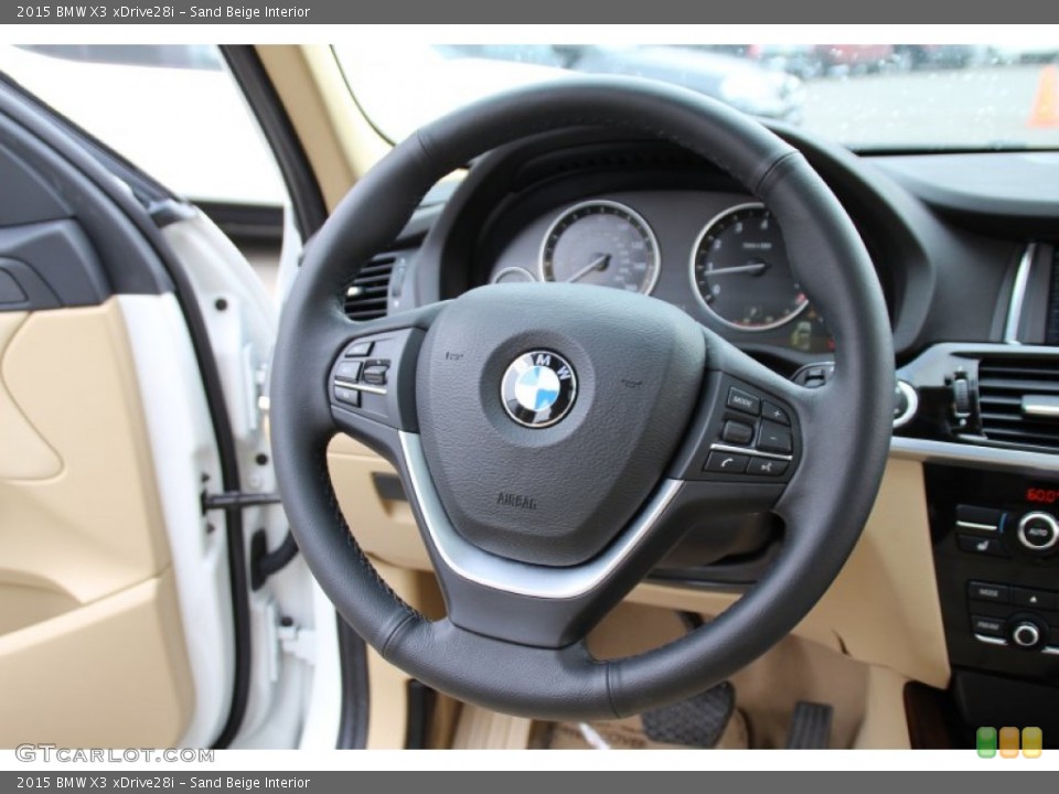 Sand Beige Interior Steering Wheel for the 2015 BMW X3 xDrive28i #101916140