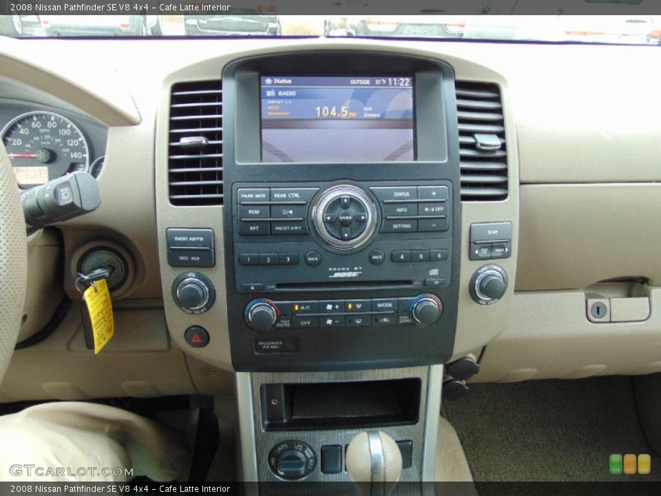 Cafe Latte Interior Controls for the 2008 Nissan Pathfinder SE V8 4x4 #101918780