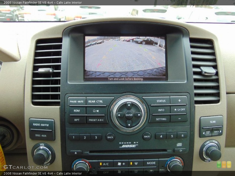 Cafe Latte Interior Controls for the 2008 Nissan Pathfinder SE V8 4x4 #101918801