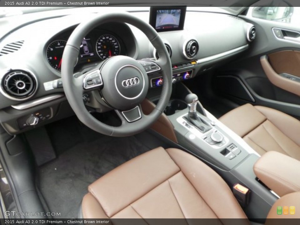Chestnut Brown Interior Prime Interior for the 2015 Audi A3 2.0 TDI Premium #101919412